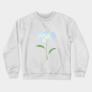 blue hydrangea watercolor Crewneck Sweatshirt